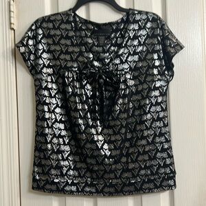 New Attention black & silver Top